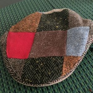 100% Donegal Tweed Flat top cap